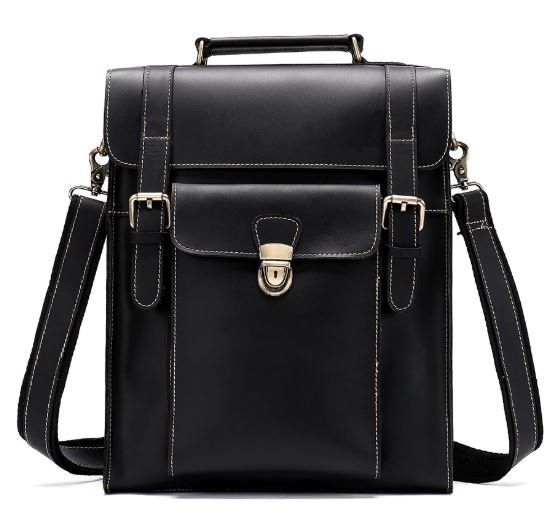 

Сумка кожаная мужская Vintage 27х38х10,5 см Черный