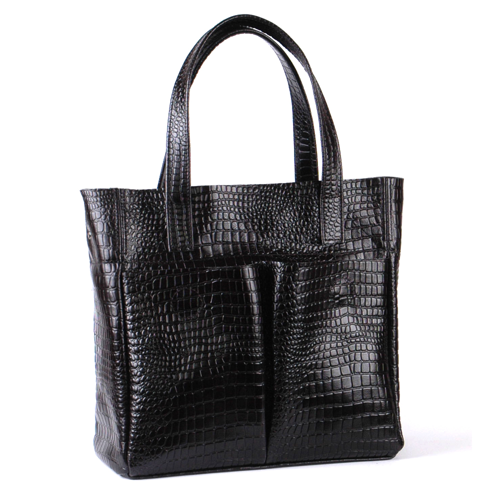 

Сумка кожаная женская Black Owl 31х15х31 см Черный