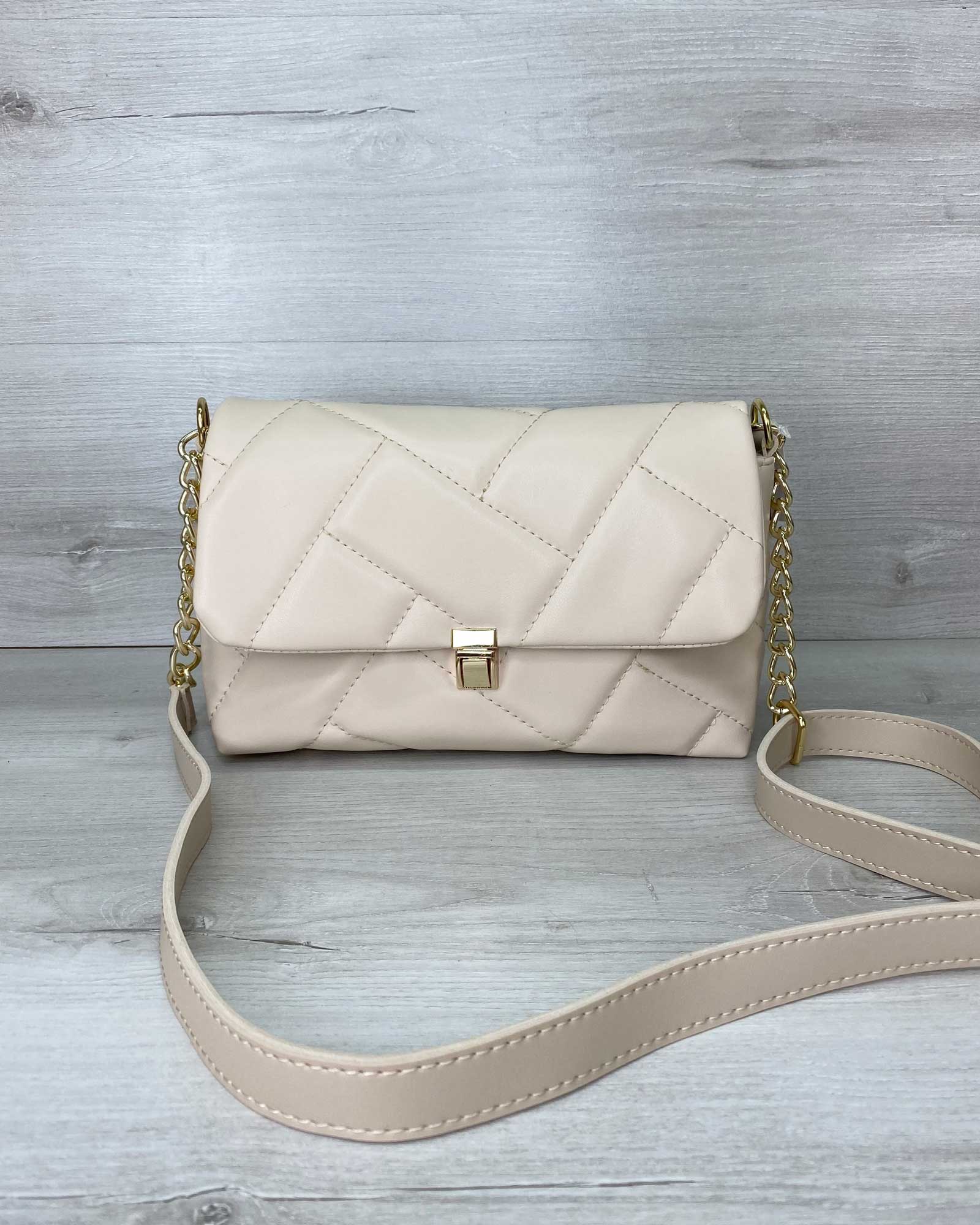 

Сумка женская «Паркер» WeLassie 16х26х10 см Бежевый