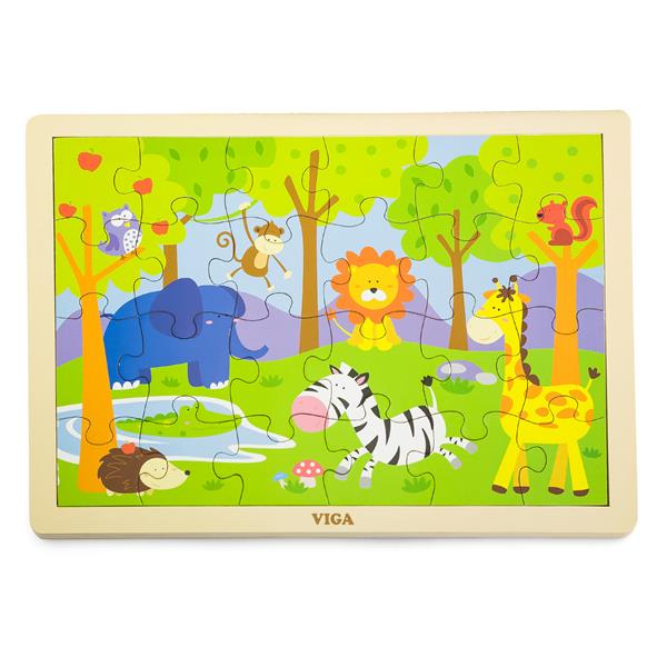 

Деревянный пазл Viga Toys Зверята, 24 элемента (50198)