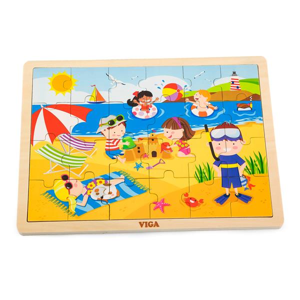 

Деревянный пазл Viga Toys Времена года: лето, 24 элемента (51270)