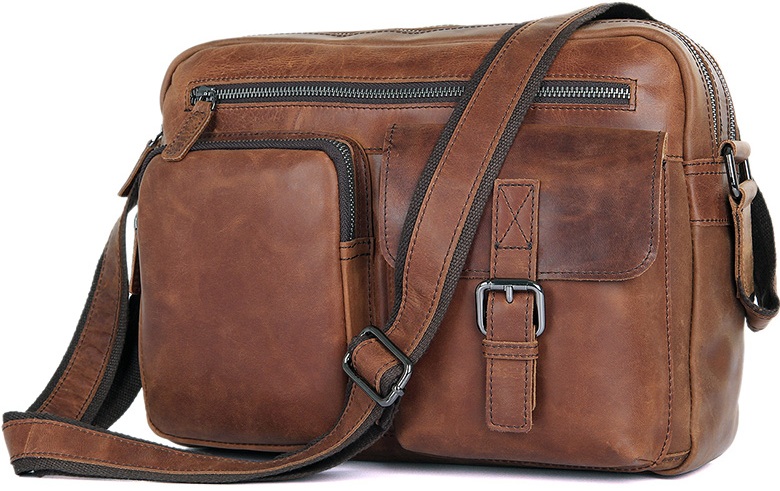 

Сумка кожаная мужская Vintage 33х24х8,5 см Коричневый