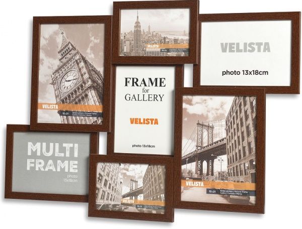 

Рамки-колаж на 7 фото Velista 40 х 60 см Brown