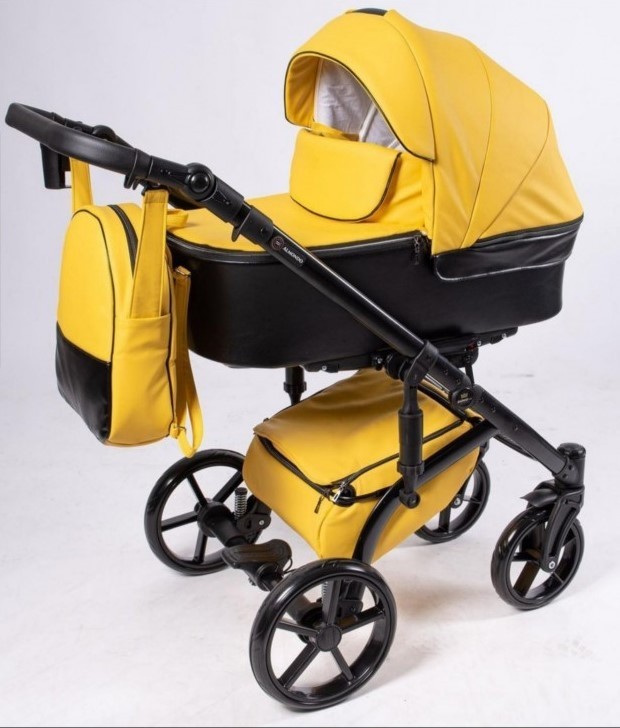 

Детская коляска 2в1 Baby Pram Almondo Black/Yellow
