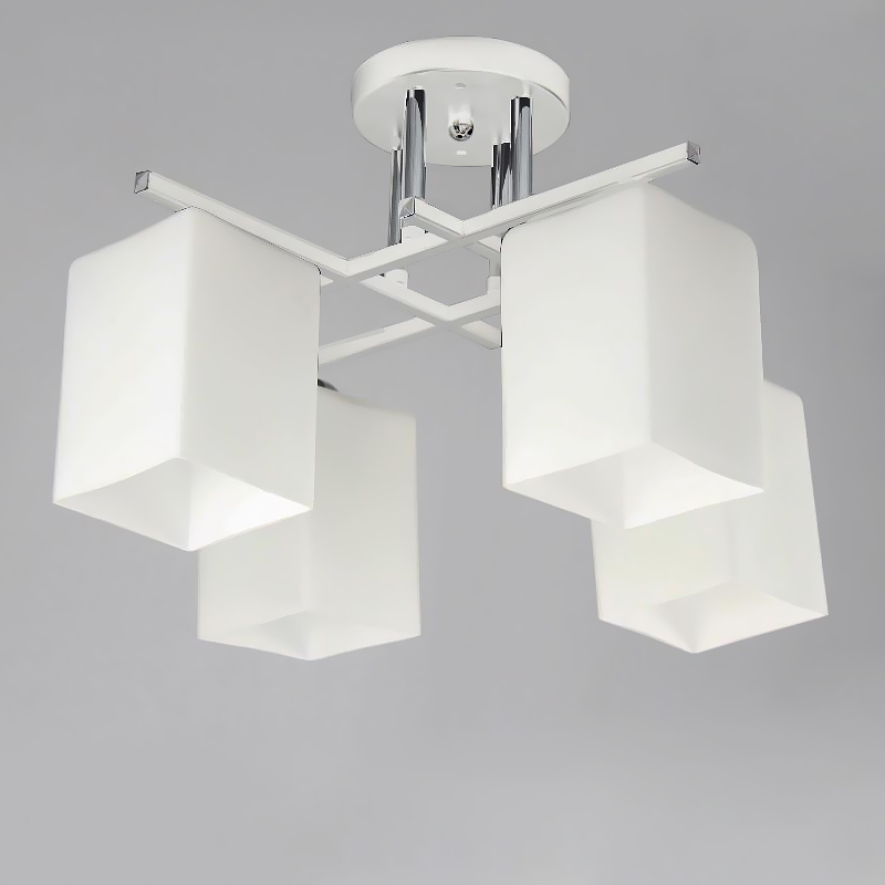 

Люстра стельова Light House NM-15321/4 CR+WT+WT біла