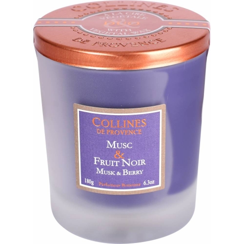 

Свеча Collines de Provence Мускус и Ежевика 180г (время горения до 40 часов)