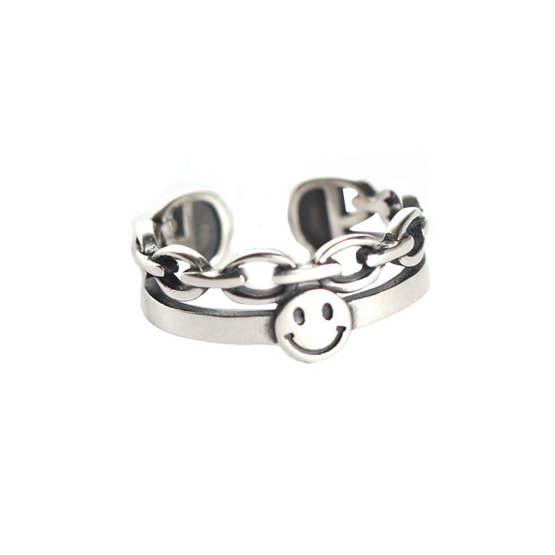 

Кольцо с регулриуемым размерм «‎Smile Chain» от Chains Factory