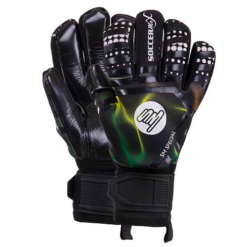 

Перчатки вратарские Soccermax GK-015 FDSO 8 Салатово-черный (57508110)