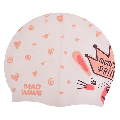 

Шапочка для плавания детская Junior Little Bunny M057913 Mad Wave Белый (60444164)