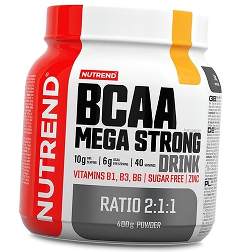 

ВСАА с Глютамином, BCAA Mega Strong Drink, Nutrend 400г Смородина (28119013)