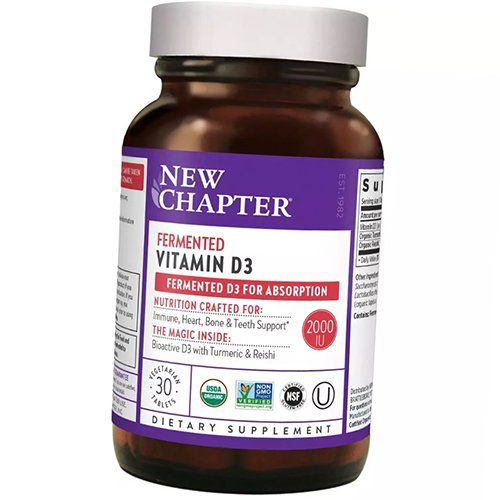 

Ферментированный Витамин Д3, Fermented Vitamin D3, New Chapter 60вегтаб (36377027)