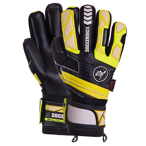 

Перчатки вратарские Soccermax GK-019 FDSO 10 Черно-желтый (57508113)