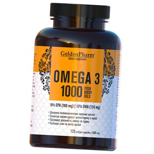 

Омега 3, Omega 3 1000, Golden Pharm 120гелкапс (67519001)