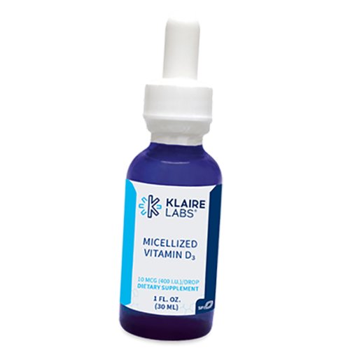 

Жидкий Витамин Д3, Micellized Vitamin D3 Liquid, Klaire Labs 30мл (36517010)