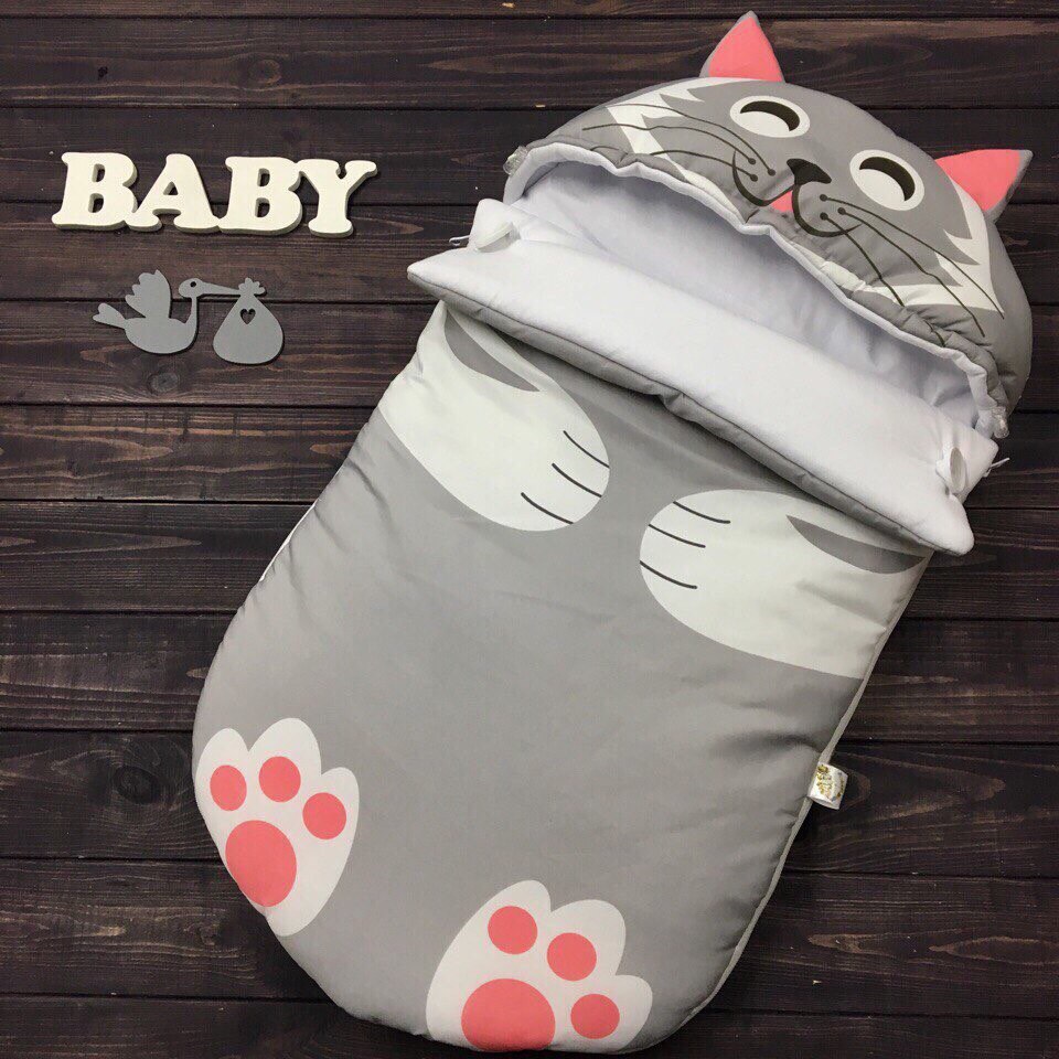 

Конверт кокон демисезонный на выписку и в коляску BabyVa Котик