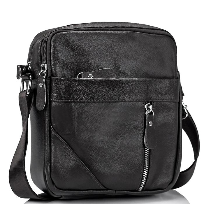 

Мужская черная сумка через плечо Tiding Bag M38-1031A