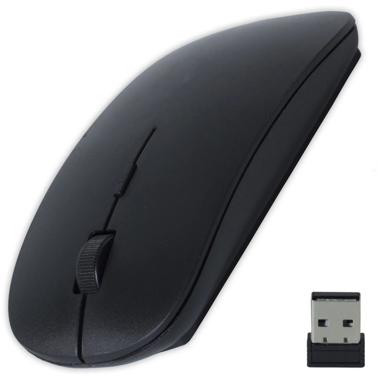 

Мышь компьютерная беспроводная оптическая в стиле Apple Magic Mouse черная