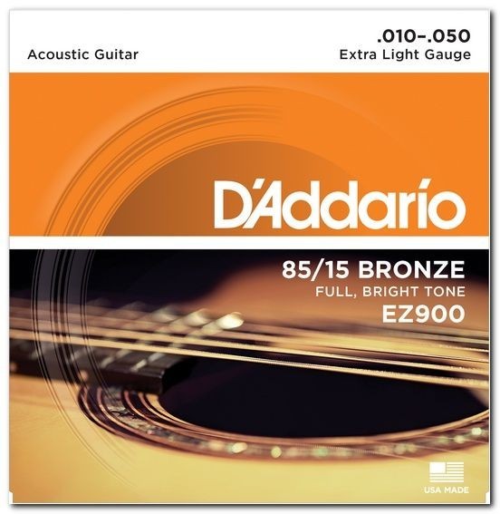 

Струны для акустической гитары D'ADDARIO EZ900 BRONZE EXTRA LIGHT 10-50