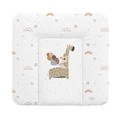 

Пеленальный матрас с мягкими бортиками для новорожденных Ceba baby 75x72 см Retro Autumn непромокаемый, белый