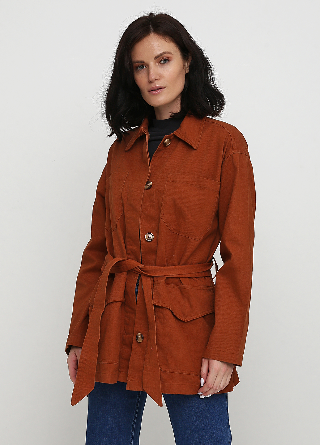 

Джинсовая куртка Monki XS Коричневый 0562468_корич