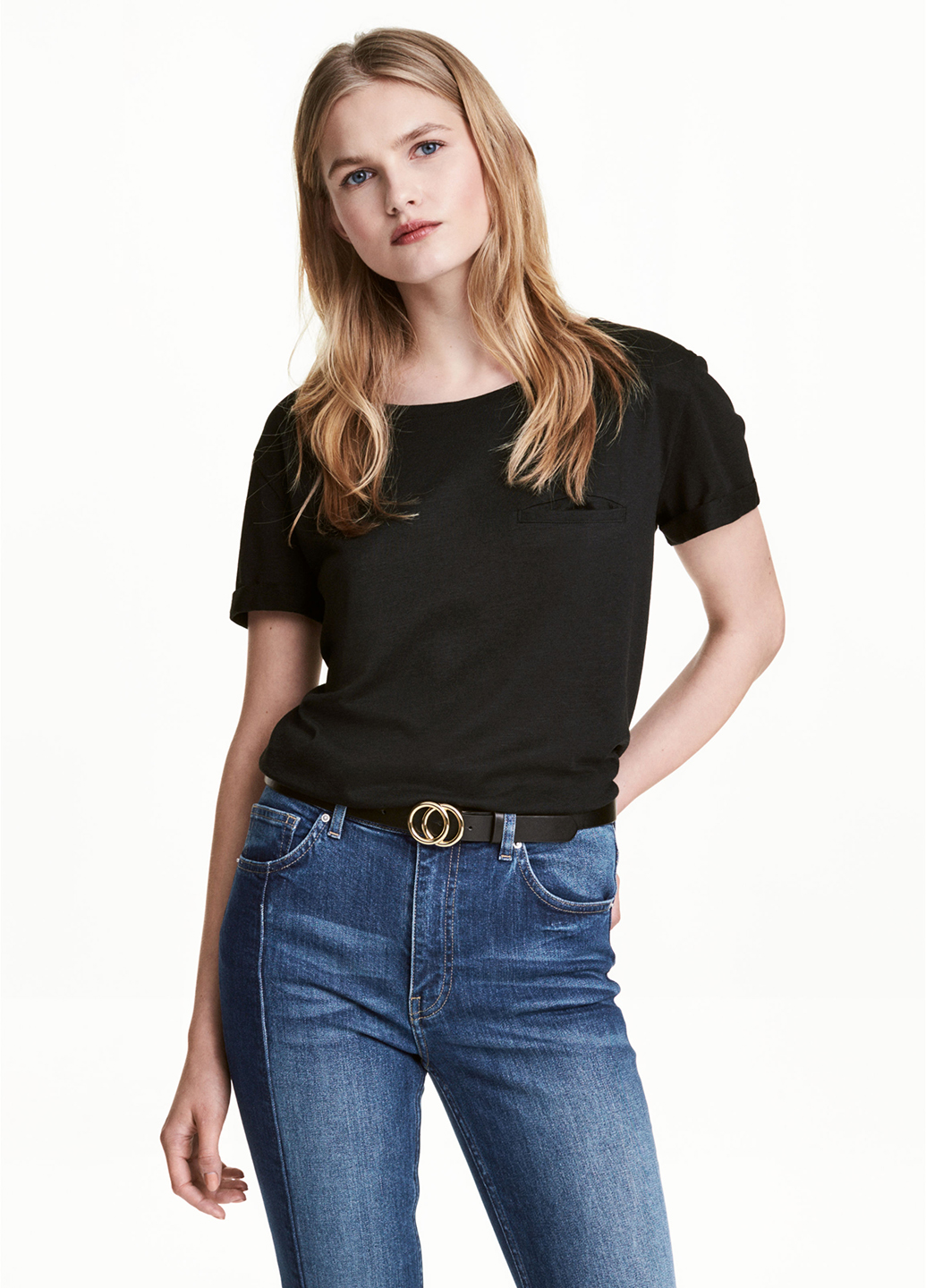 

Футболка H&M  Черный 0189955_черн_02, Футболка H&M S Черный 0189955_черн_02