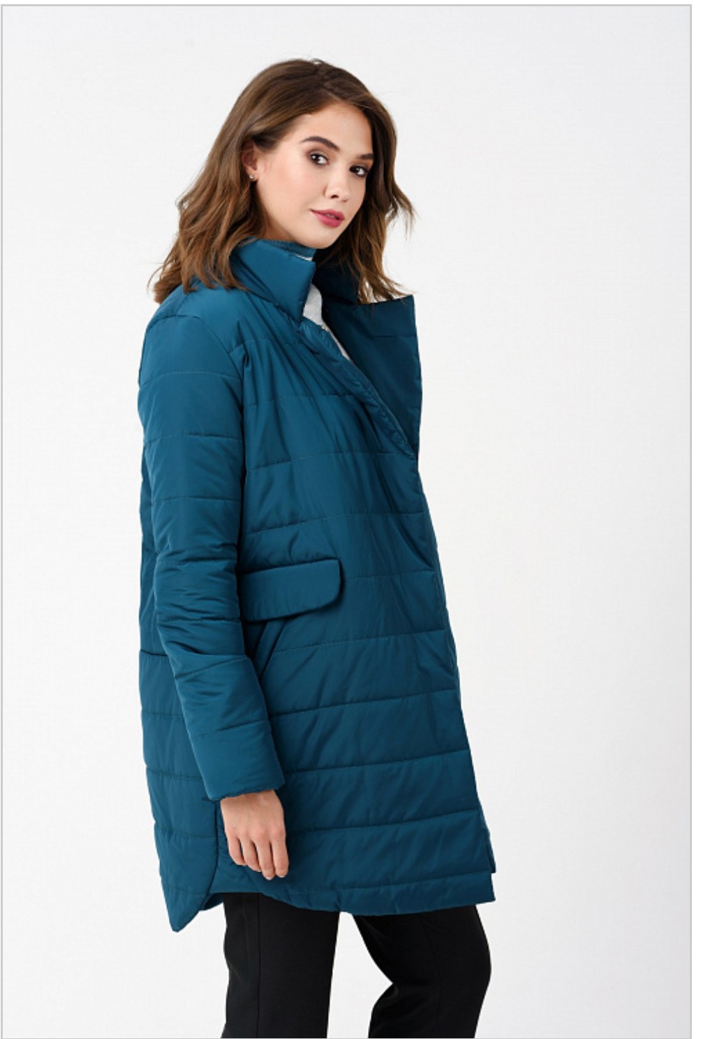 

Женская осенняя куртка Rica Mare XL изумрудный