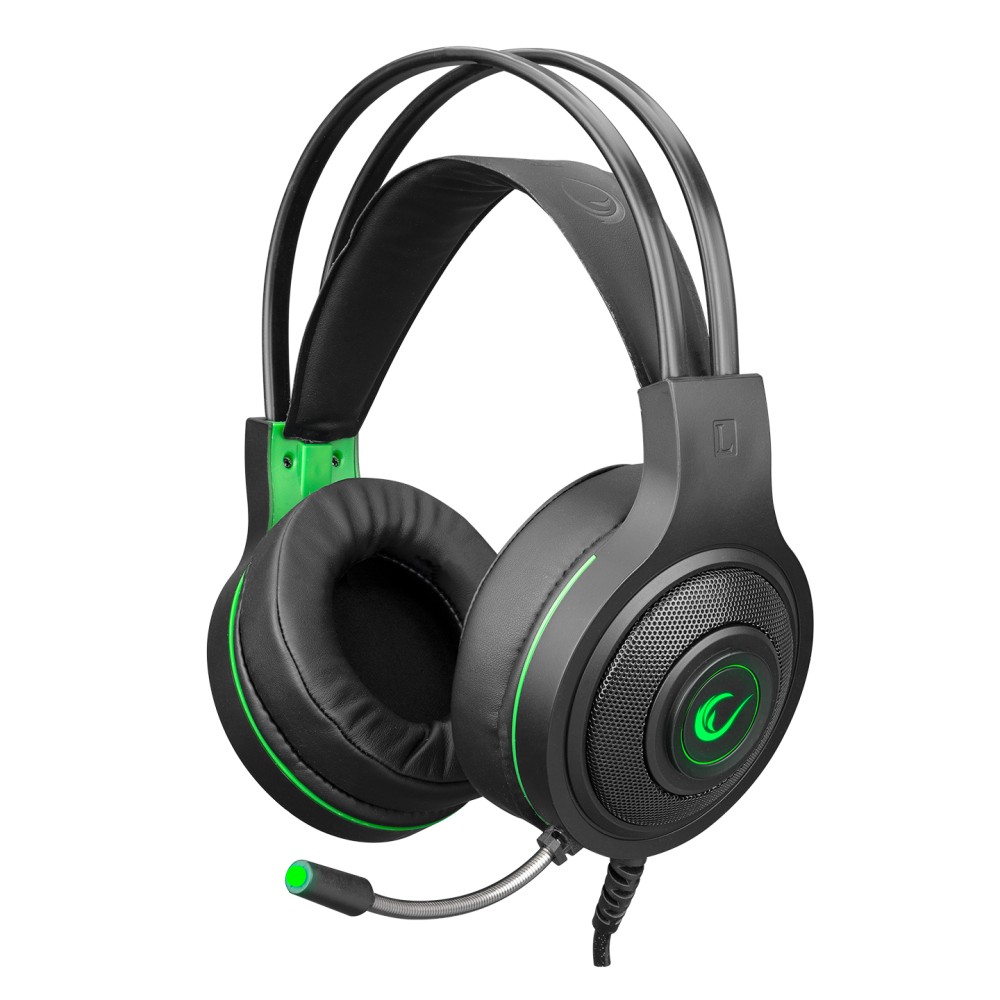 

Наушники Rampage FAVORY Black + Green (7.1 Surround Sound/Green Lighting)