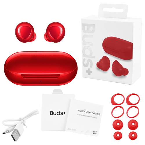 

Беспроводные наушники Wireless Galaxy Buds+ с кейсом красные 8147