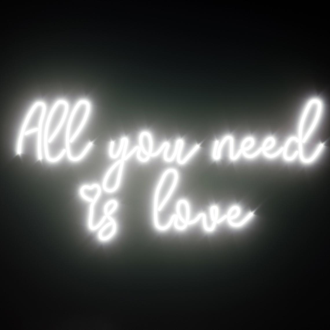 

Неоновая вывеска «All you need is love» 75х36 см
