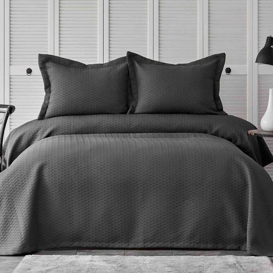 

Покрывало с наволочками Karaca Home - Charm bold antrasit антрацит 250*240 евро