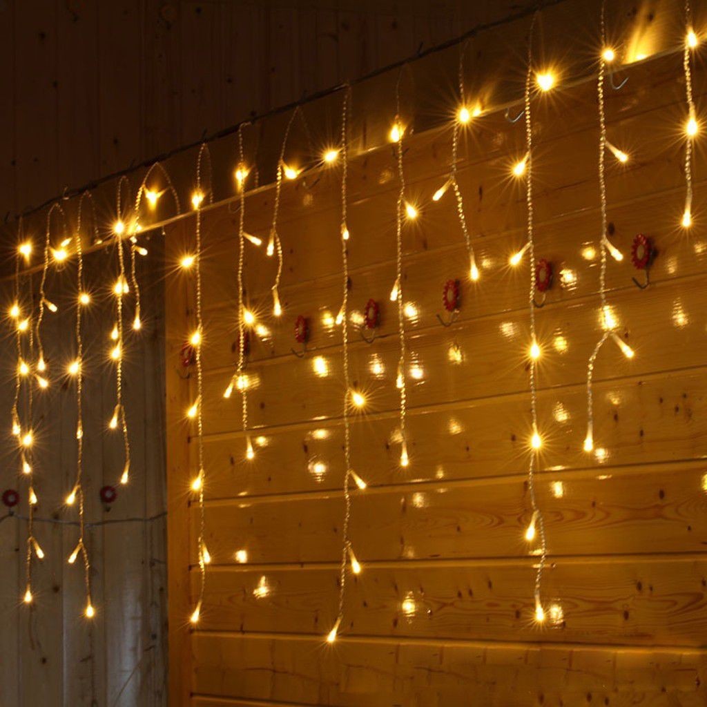

​Гирлянда уличная бахрома RD-7118 120 LED 4 м 30/50/70см (флеш) Теплый белый