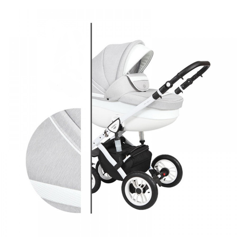 

Коляска универсальная 2 в 1 Baby Merc Faster Style 2 Fll/9C Светло-серый с дождевиком и матрасом + москитная сетка, чехлы и сумка для мамы