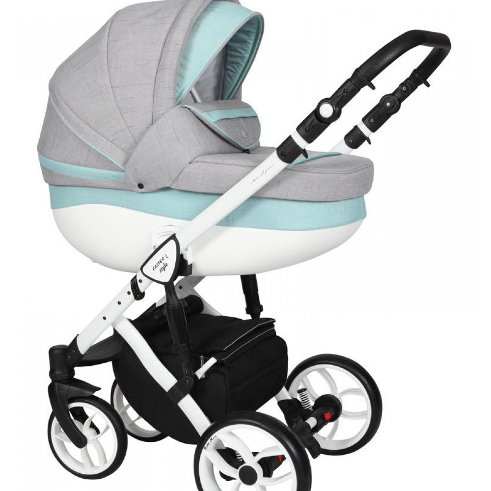 

Коляска универсальная 2 в 1 Baby Merc Faster Style 2 FII/104C Серый/Голубой с дождевиком и матрасом + москитная сетка, чехлы и сумка для мамы