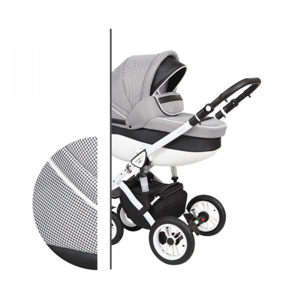 

Коляска универсальная 2 в 1 Baby Merc Faster Style 2 Fll/3C Серый/Черный с дождевиком и матрасом + москитная сетка, чехлы и сумка для мамы