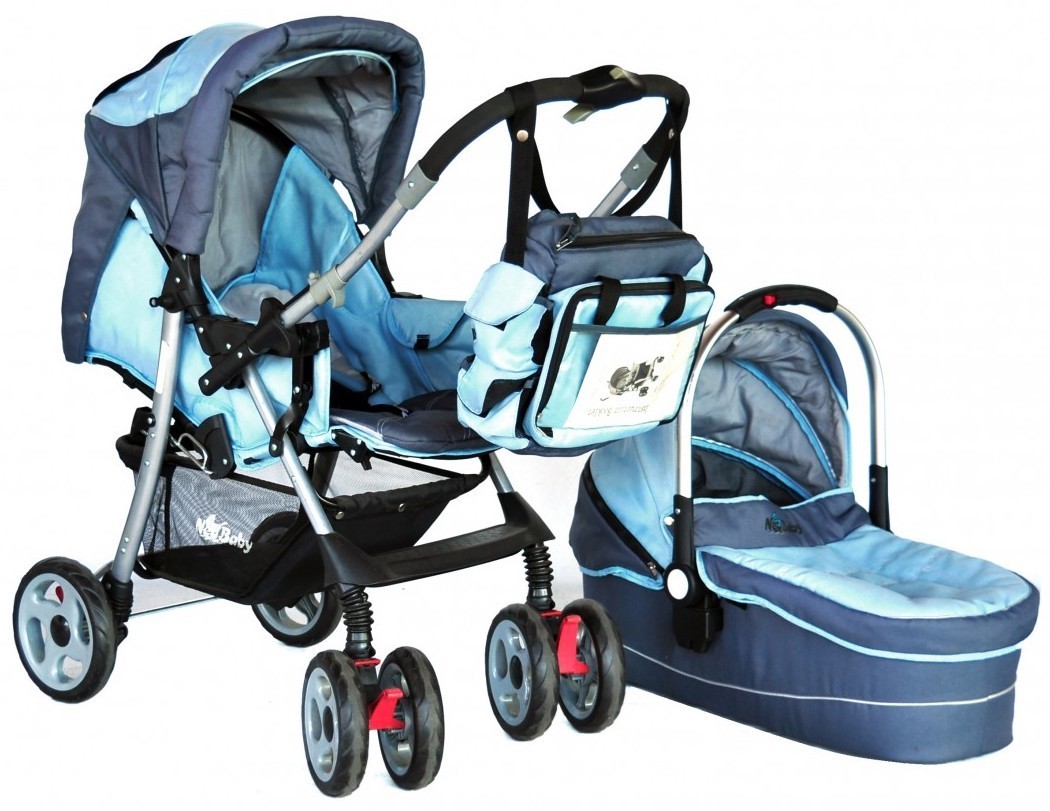 

Универсальная коляска 2 в 1 NeoBaby NB703 Сине-голубая