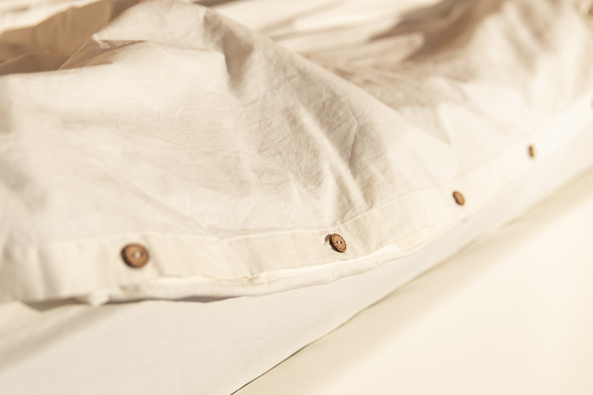

Постельное белье из вареного хлопка Monhome Cotton Молочный Семейный 160х220