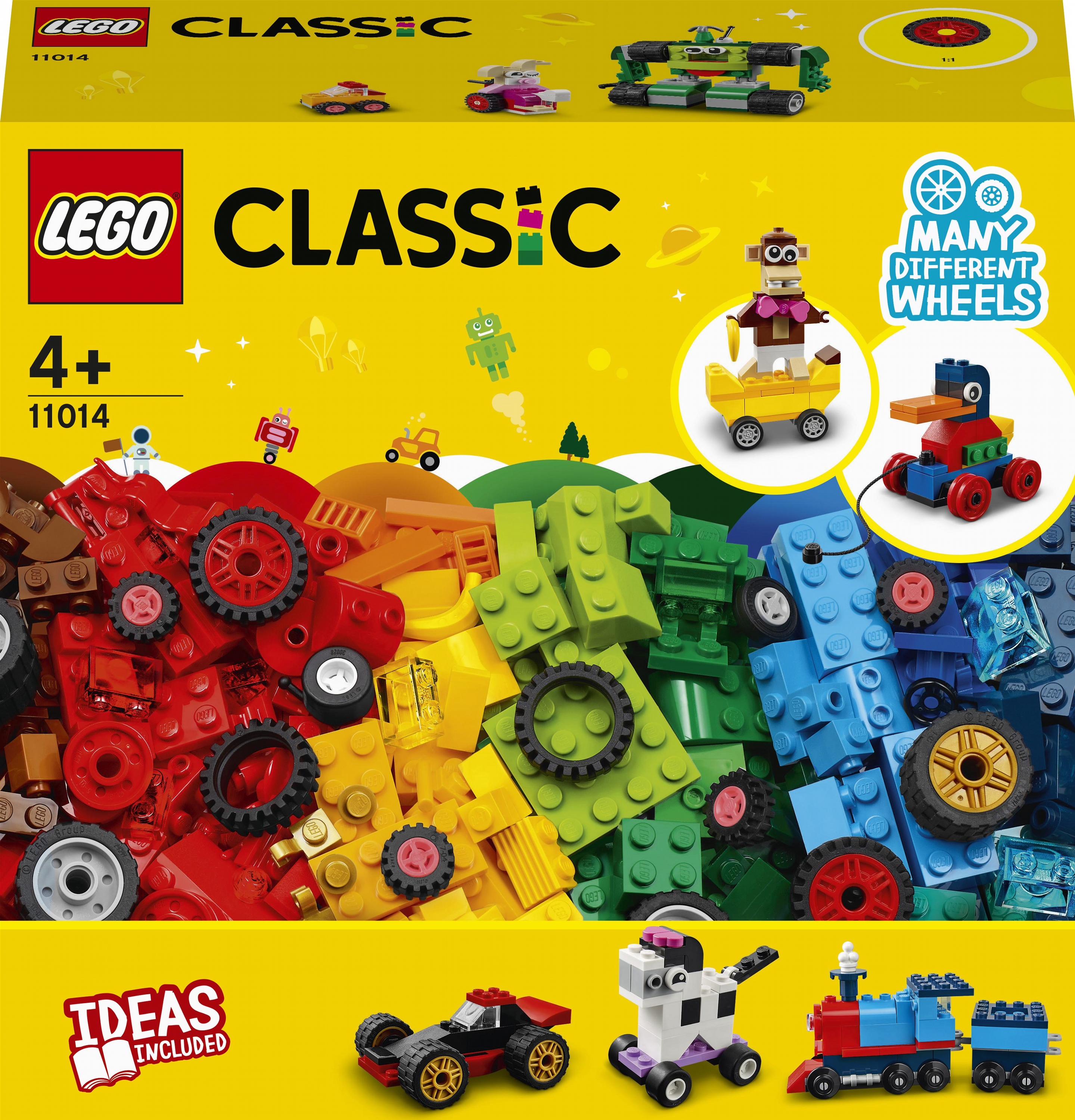 Акція на Конструктор LEGO Classic Кубики и колёса 653 детали (11014) від Rozetka UA