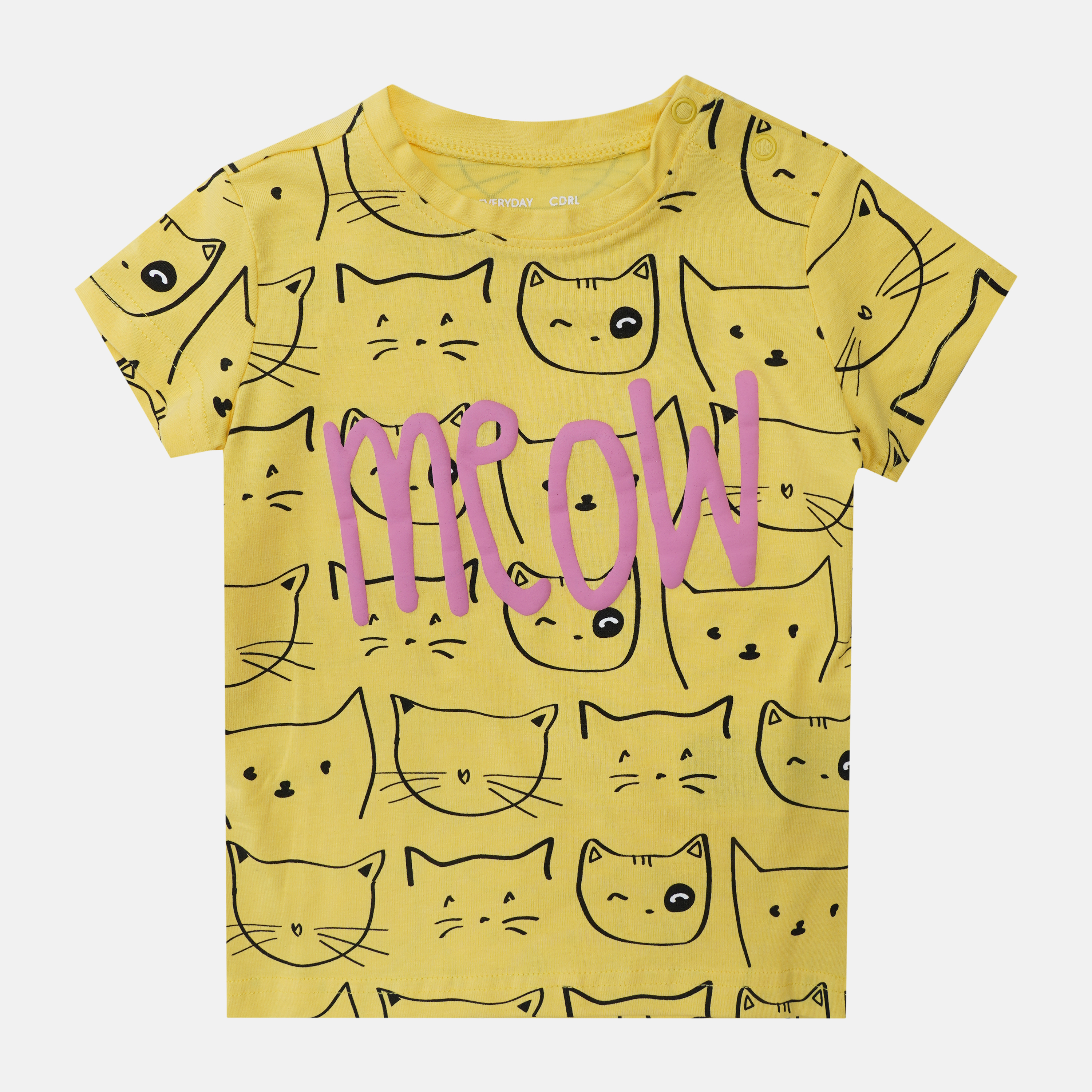 

Футболка Coccodrillo Everyday Kitten WC1143201EKI-004 104 см Желтая