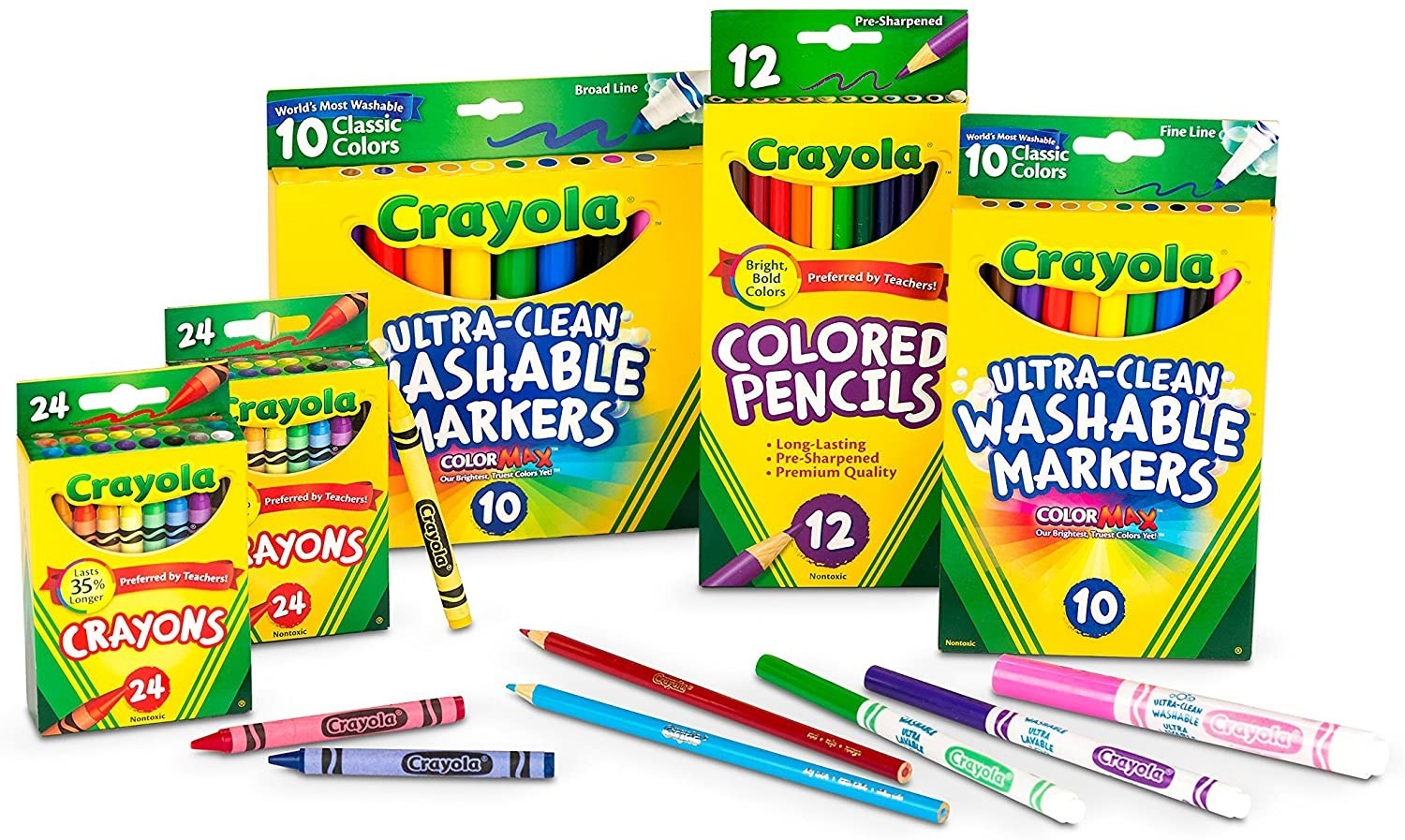 

Набор для рисования Crayola 2 Crayon, Colored Pencils, Ultra Clean Washablе Markers (04-0366)