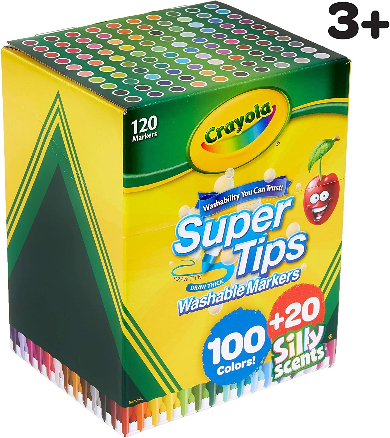 

Набор фломастеров Crayola Super Tips Markers, Washable Markers, Silly Scents Markers маркеров 120 штук 585050