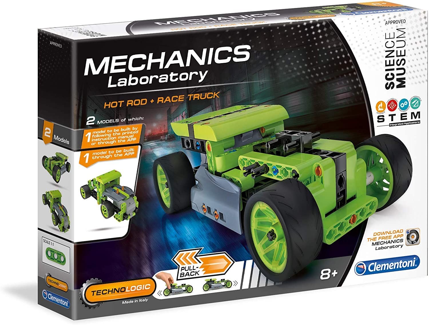 

Конструктор Clementoni Laboratory of Mechanics, Museum-Mechanics Hot rod and Race truck (61717)