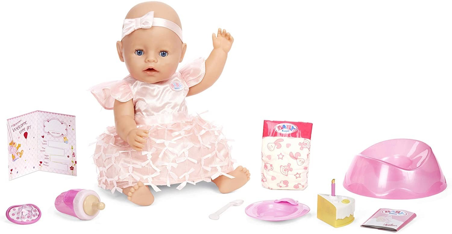 

Интерактивная кукла Baby Born Party - Blue Eyes Беби Борн с Днем Рождения голубые глаза (917431)