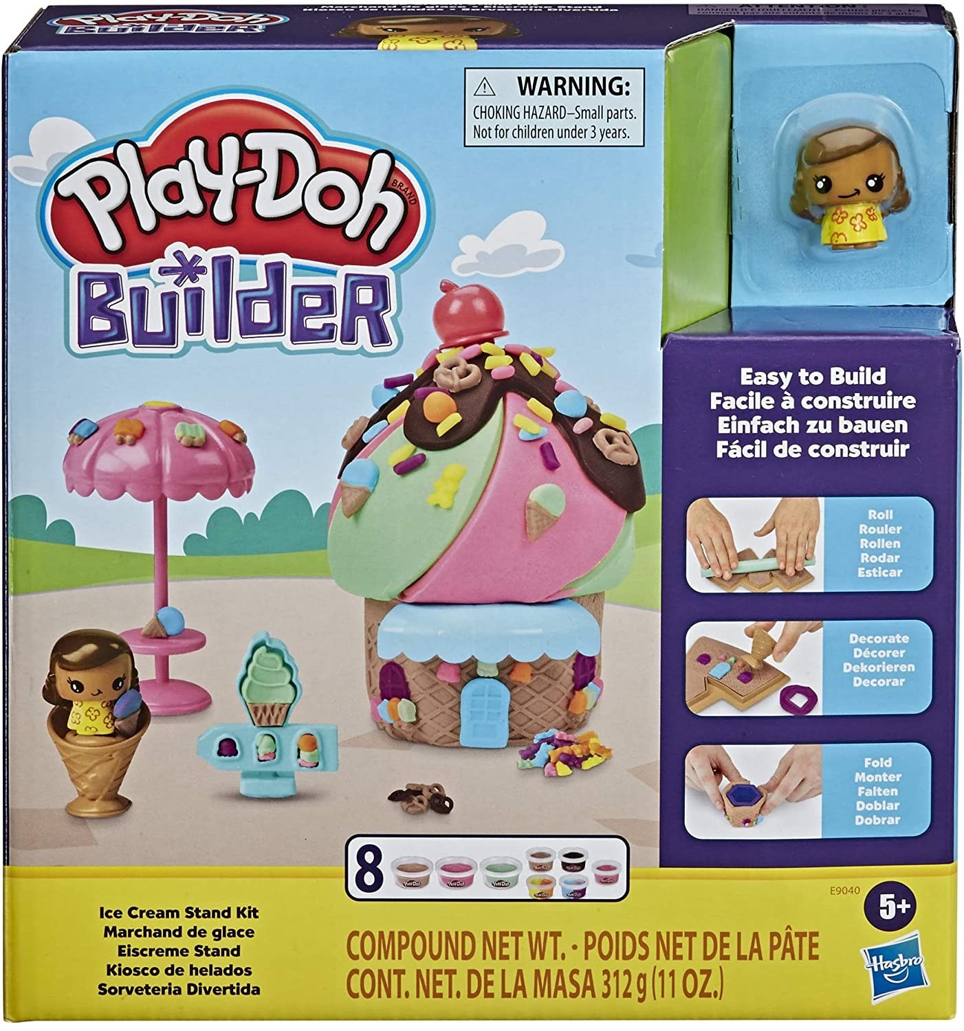 

Игровой набор пластелину Hasbro Play-Doh Builder Ice Cream Stand Toy Стенд для мороженого (E9040)