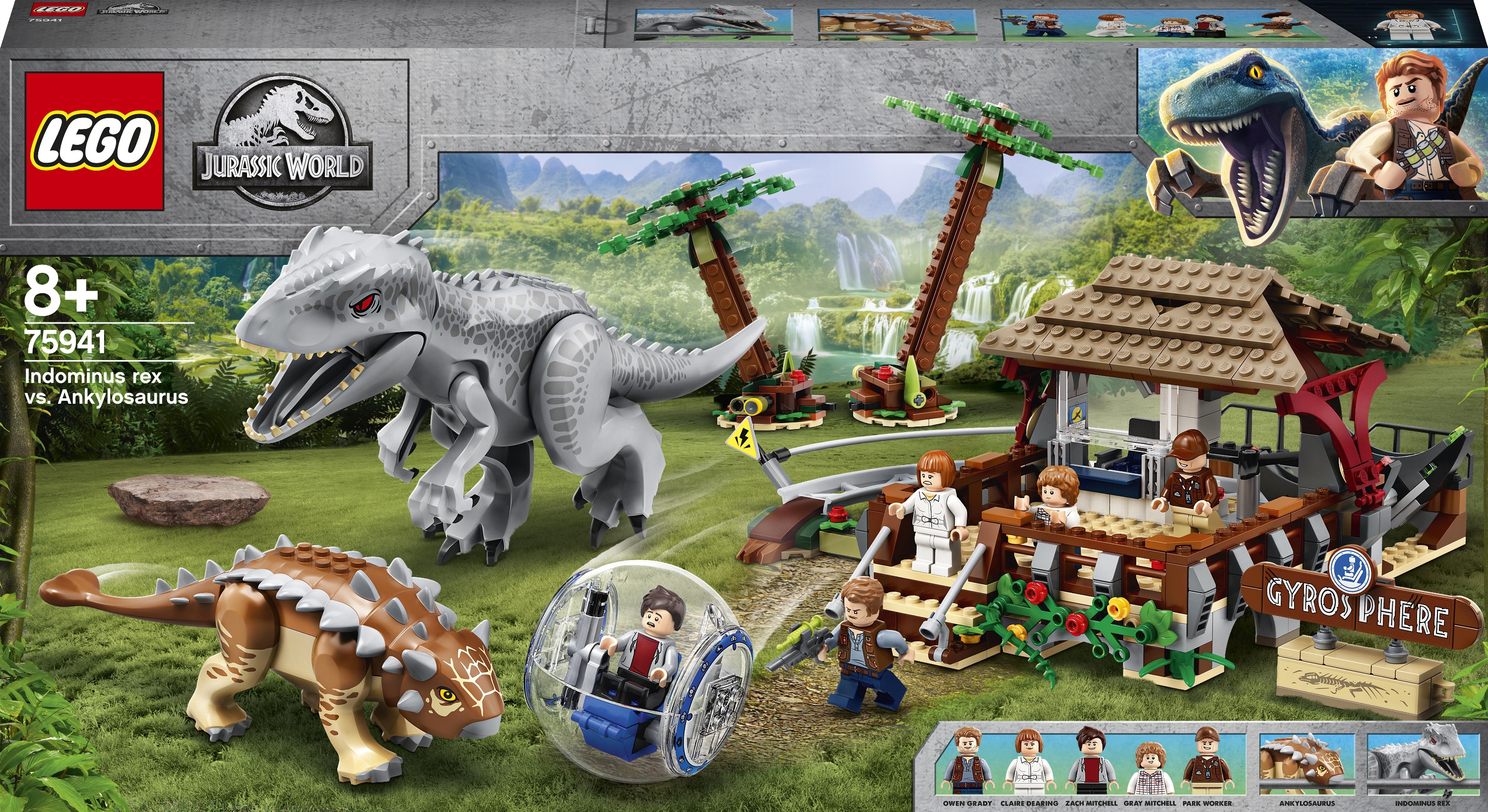 

Конструктор LEGO Jurassic World Индоминус-рекс против анкилозавра 537 деталей (75941)