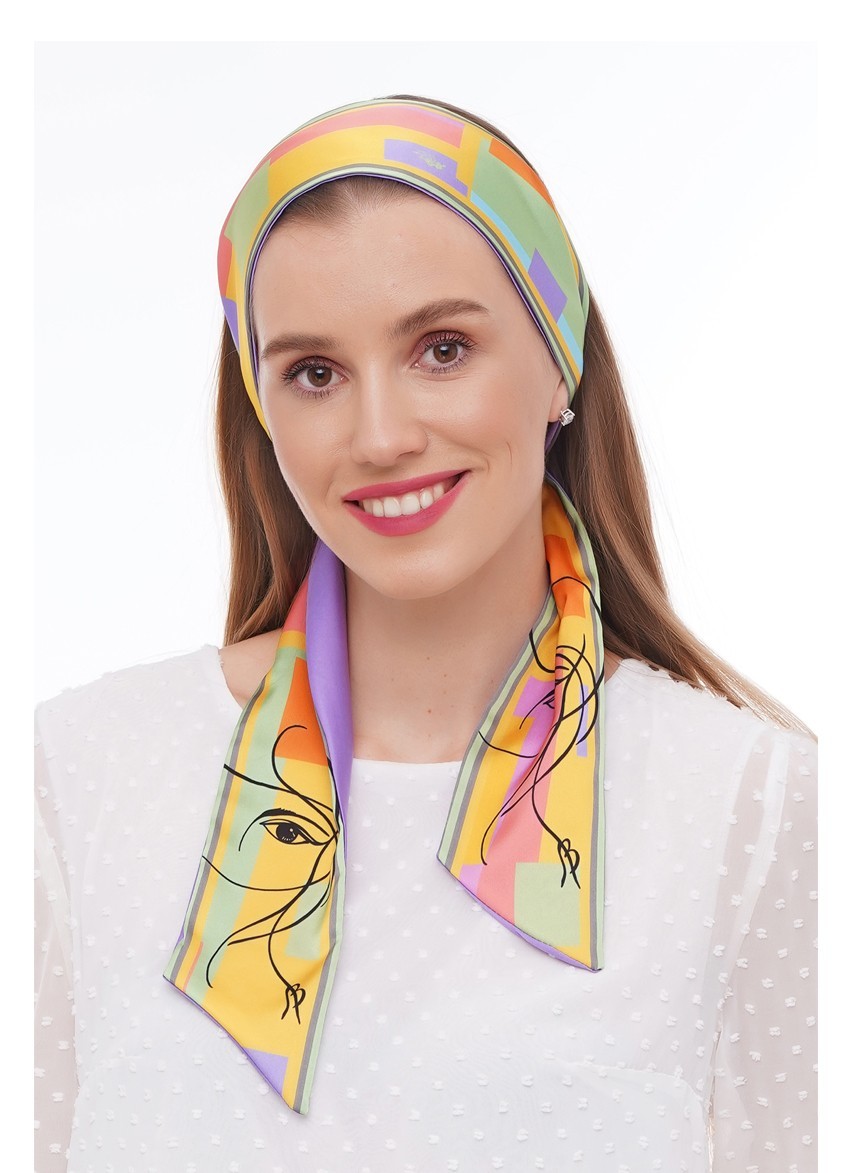 

Галстук дизайнерский Твилли MyScarf с ярким принтом лицо