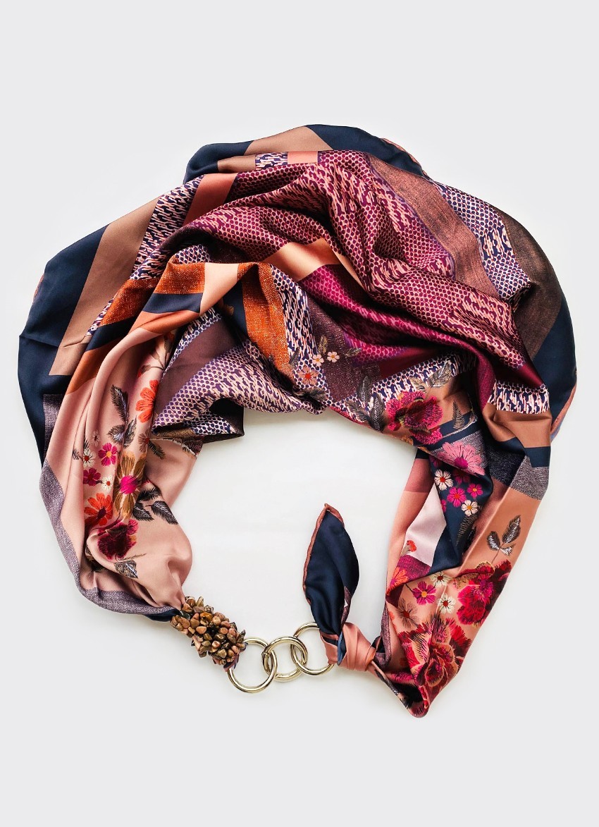 

Платок MyScarf " Итальянские каникулы" и натуральные камни родонит