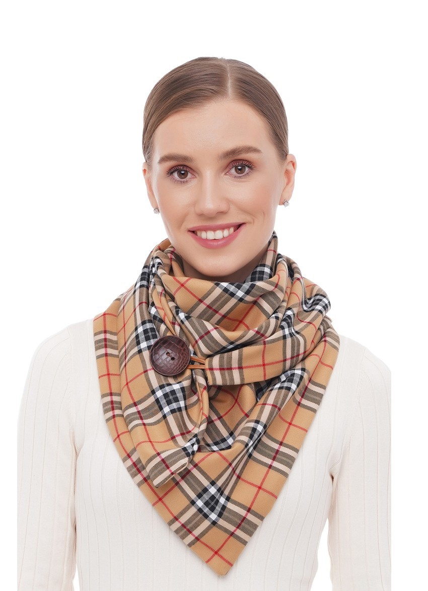 

Шарф "Эдинбург" женский большой MyScarf теплый коричневая клетка