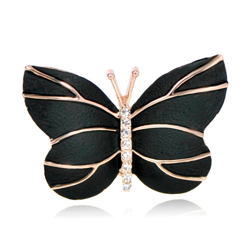 

Брошь женская BROCHE бижутерия Насекомые Бабочка чёрная BRSF110882