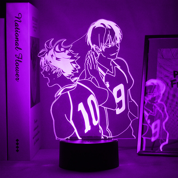 

Настольный светильник-ночник Волейбол Хината и Кагеяма - Haikyuu!! 16 цветов 3D USB (13138)