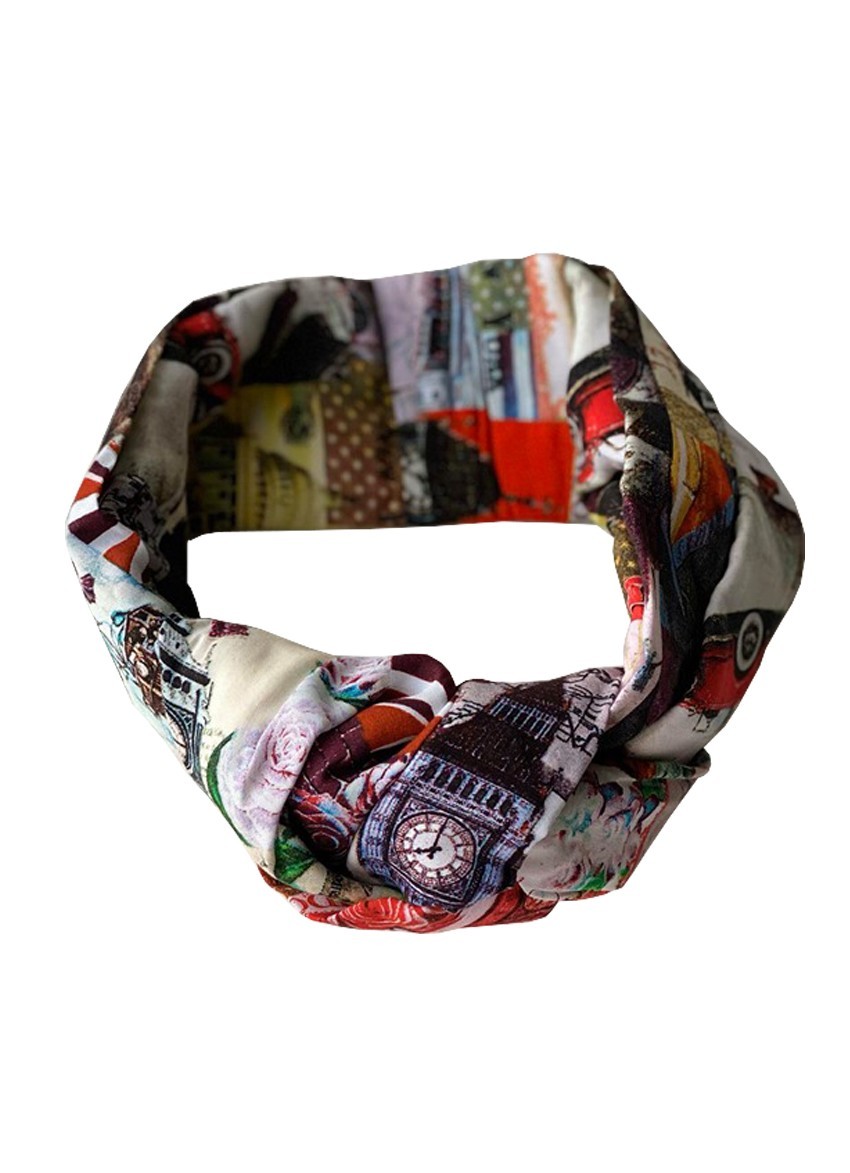 

Тюрбан MyScarf летний  разноцветный чудеса света, Тюрбан MyScarf летний one size разноцветный чудеса света